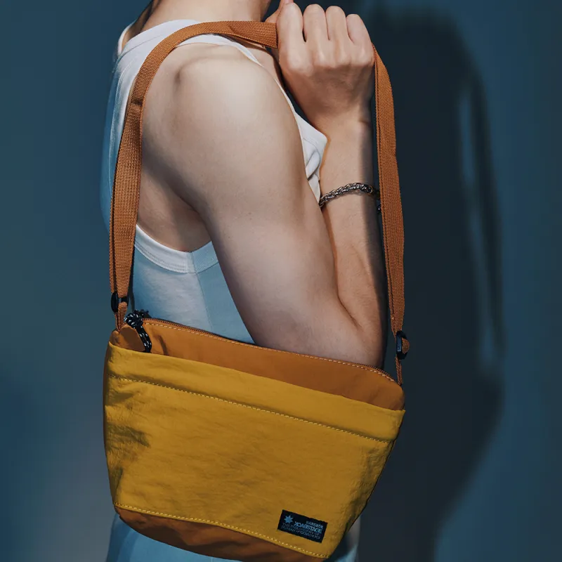 BACKSTAGE Polyamide Shoulder Bag Crossbody Bag Unisex Army Green/Orange/Yellow-11