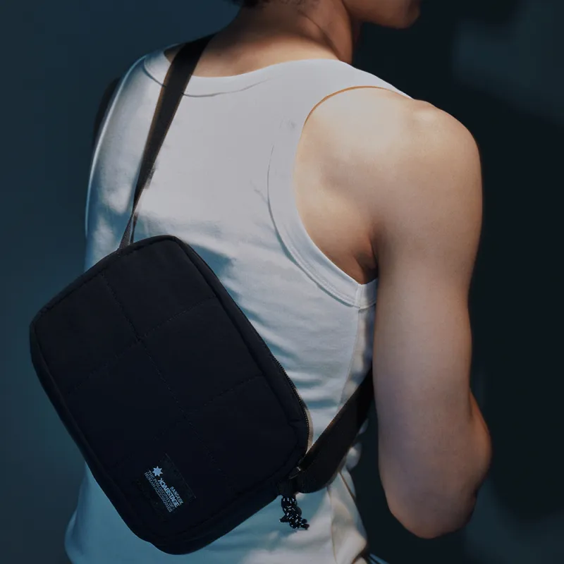 BACKSTAGE Polyamide Shoulder Bag Regular Unisex Black/Green/Yellow-12