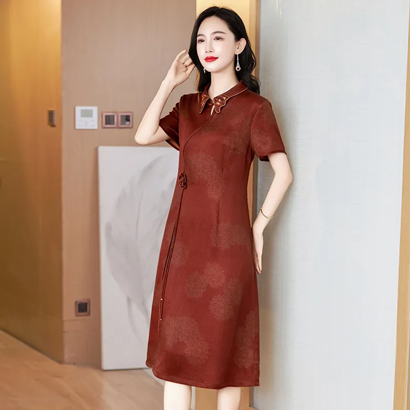 Yi Mengyuan Short Sleeved Dress Women's-4