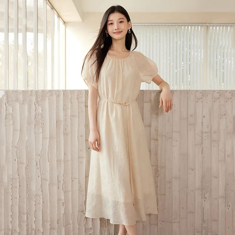 Yi Mengyuan Short Sleeved Dress Women's-9