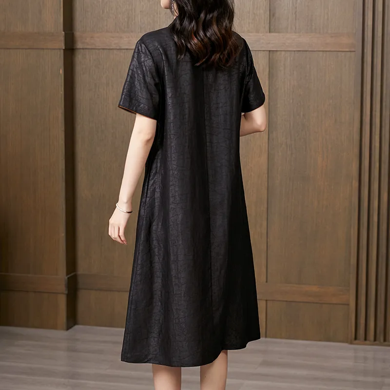 Yi Mengyuan Silk Short Sleeved Dress Women's-1