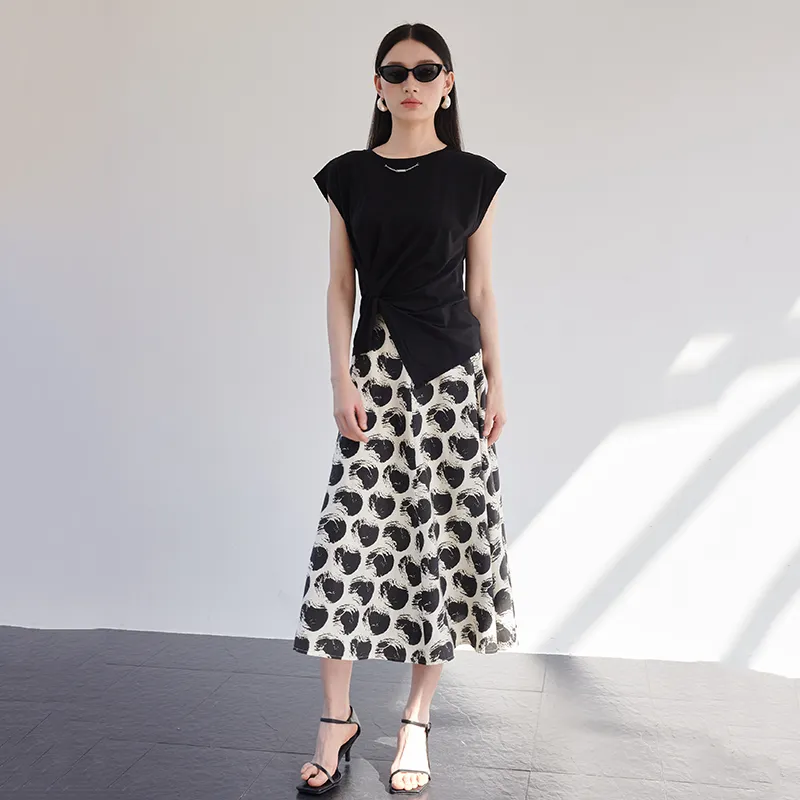Yi Mengyuan Two Piece Skirt Sets Women's-4