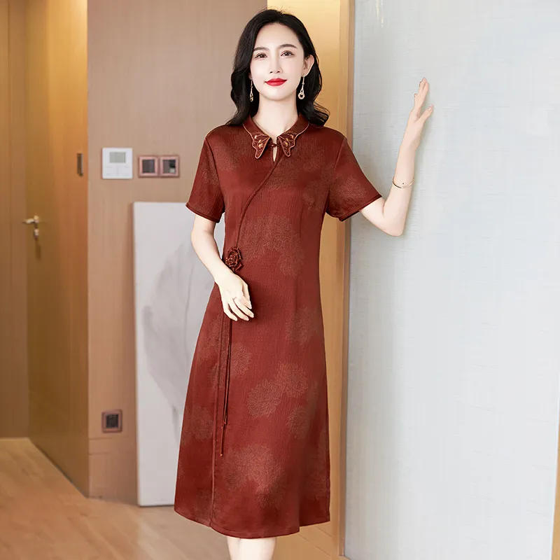Yi Mengyuan Short Sleeved Dress Women's-1