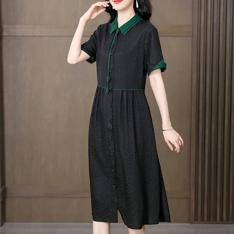 Yi Mengyuan Short Sleeved Dress Women's-4