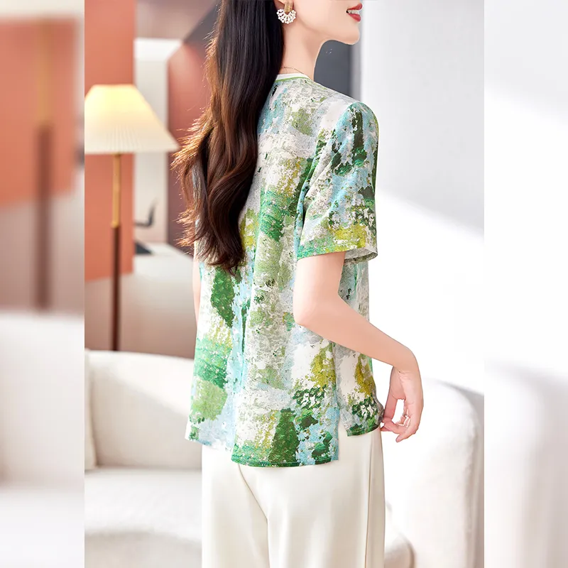 Yi Mengyuan Silk T shirt Women's-1