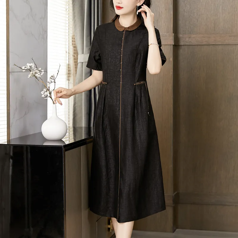 Yi Mengyuan Short Sleeved Dress Women's-5