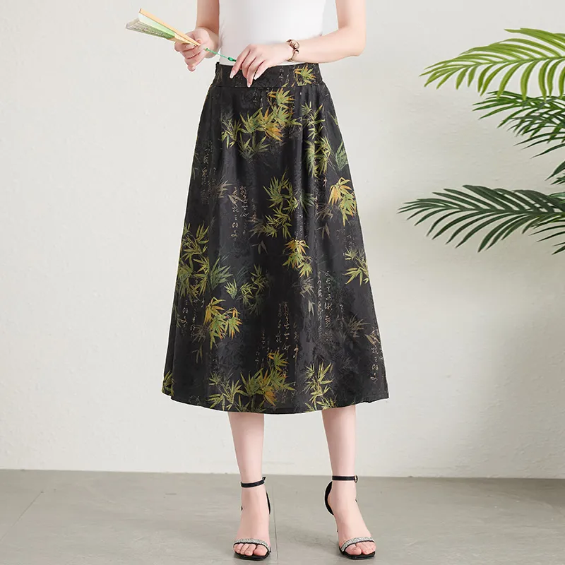 Yi Mengyuan Casual Long Skirt Women's-2
