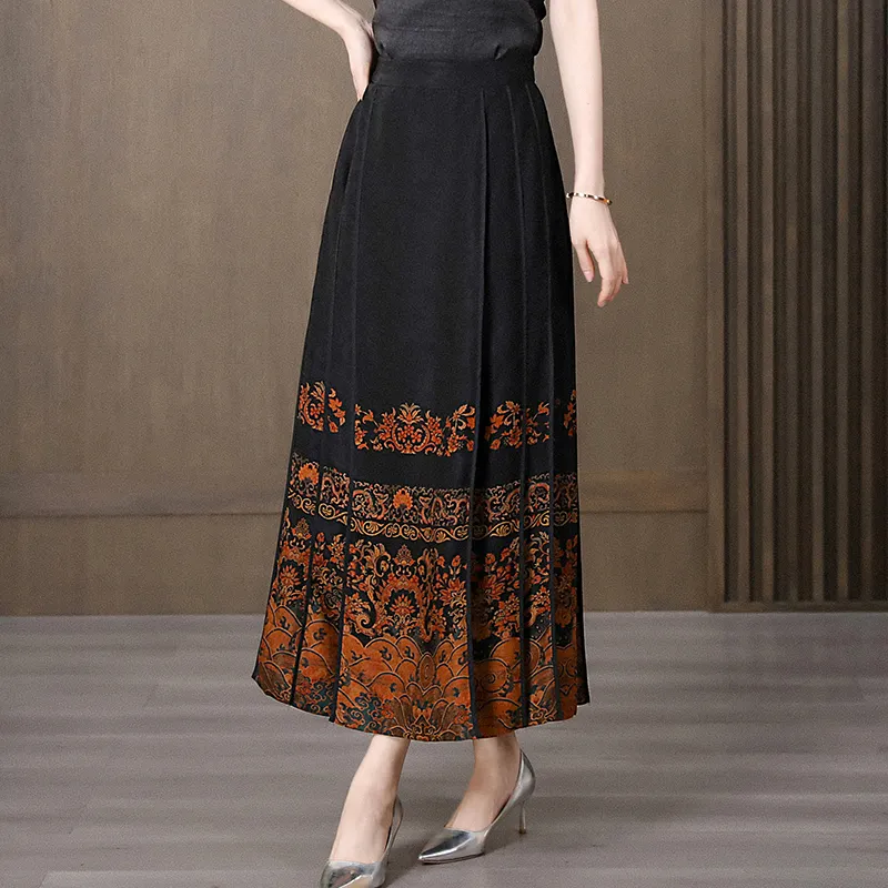 Yi Mengyuan Casual Long Skirt Women's-4