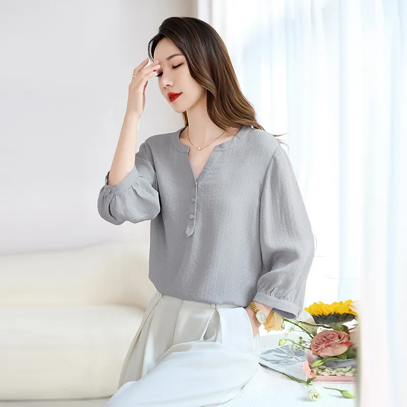 Yi Mengyuan T Shirts Women's Gray-2