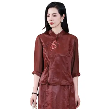 Yi Mengyuan 3/4 Sleeved Silk Shirt Women's