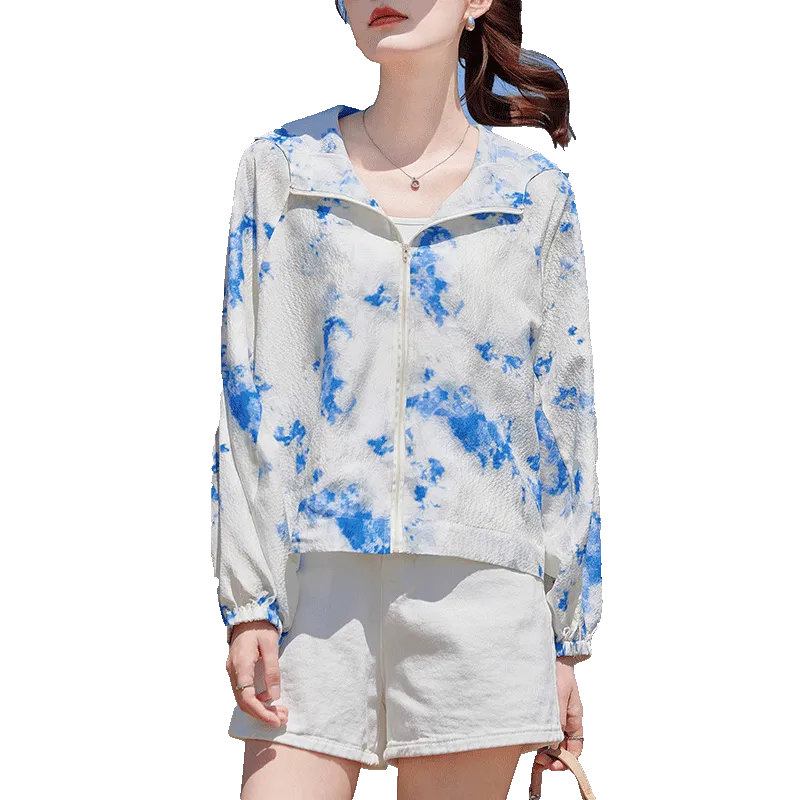 Yi Mengyuan Silk Jackets & Coats Women's Sky Blue-1
