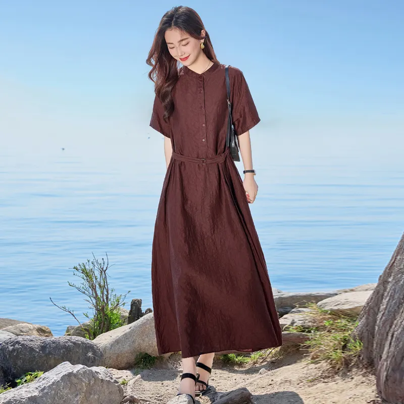 Yi Mengyuan Short Sleeved Dress Women's-6