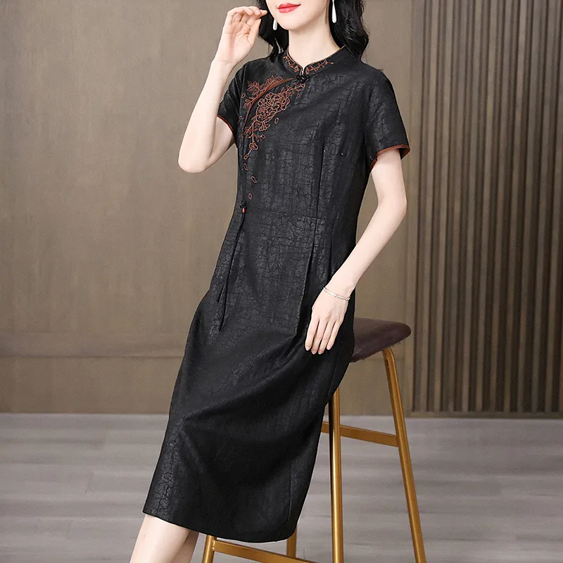Yi Mengyuan Short Sleeved Dress Women's-4