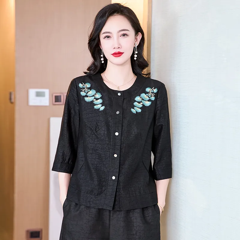 Yi Mengyuan Shirts Women's Black-5