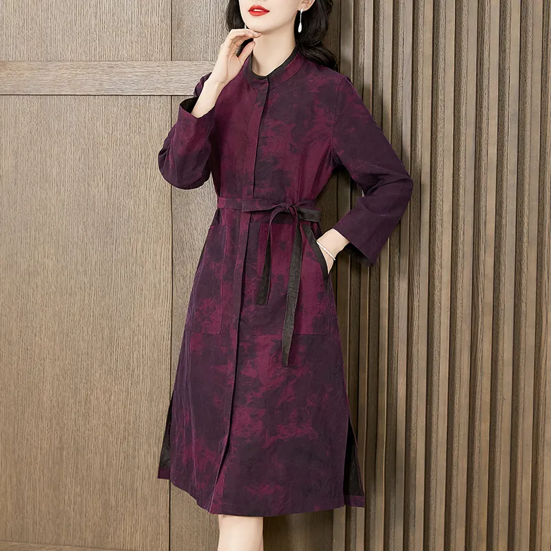 Yi Mengyuan Long-Sleeved Dresses Women's Image Color-5