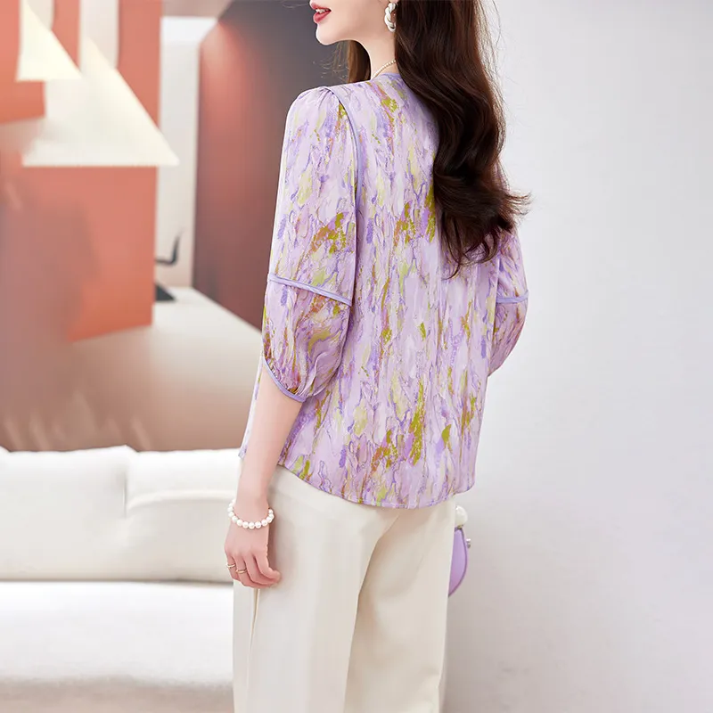 Yi Mengyuan Shirt Women's Ink Wash Painting-4