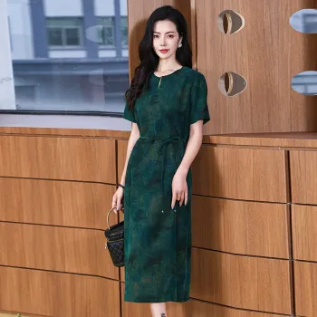 Yi Mengyuan Silk Short Sleeved Dress Women's