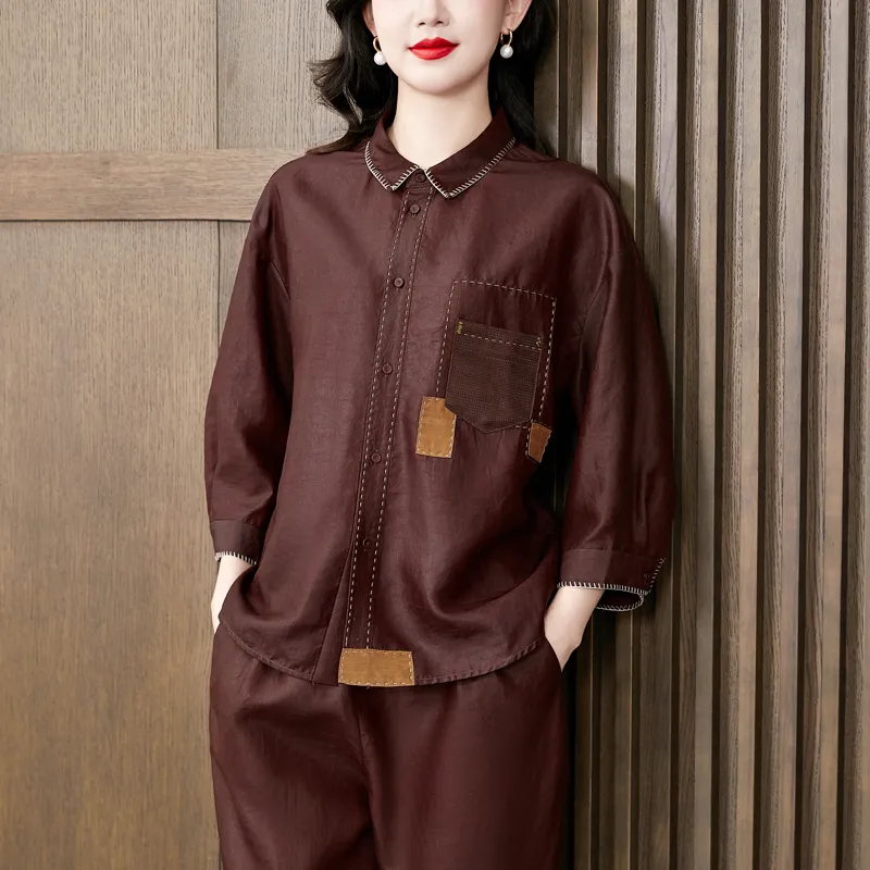 Yi Mengyuan Shirts Women's Red-3