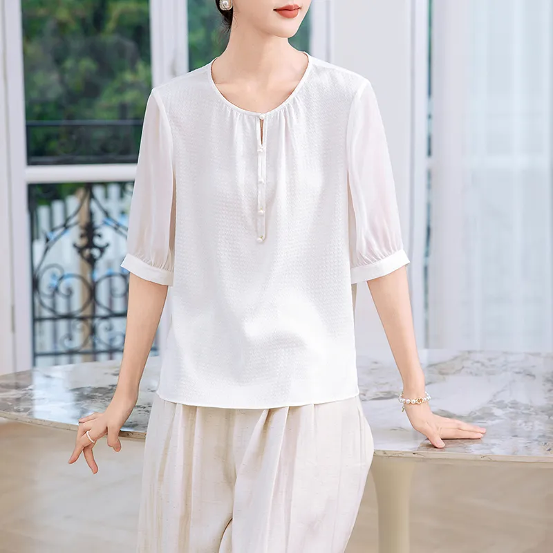 Yi Mengyuan Shirts Women's White-4