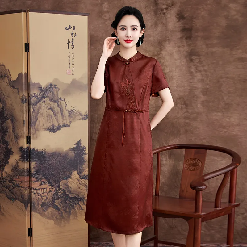 Yi Mengyuan Short Sleeved Dress Women's-3