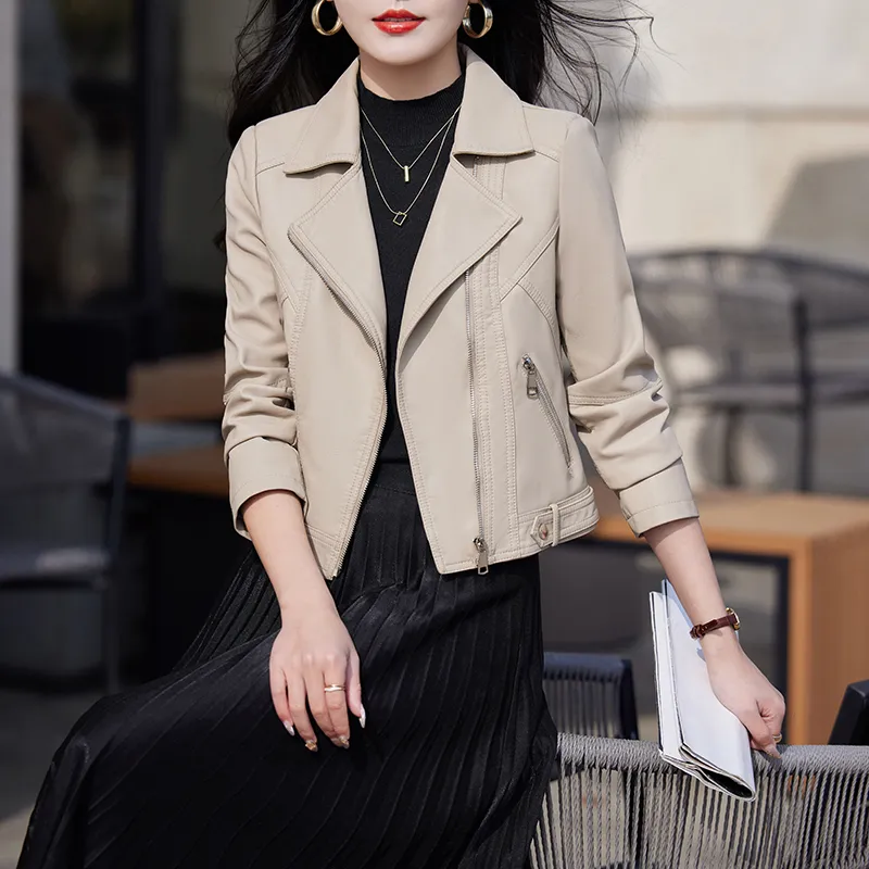 Yi Mengyuan Leather Jacket Women's-10