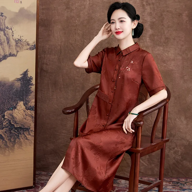 Yi Mengyuan Short Sleeved Dress Women's-6