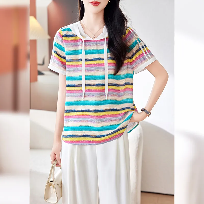 Yi Mengyuan Silk T shirt Women's-4