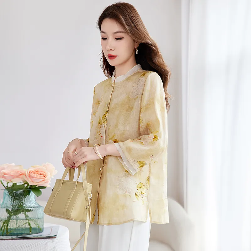 Yi Mengyuan Shirts Women's Light Yellow-2