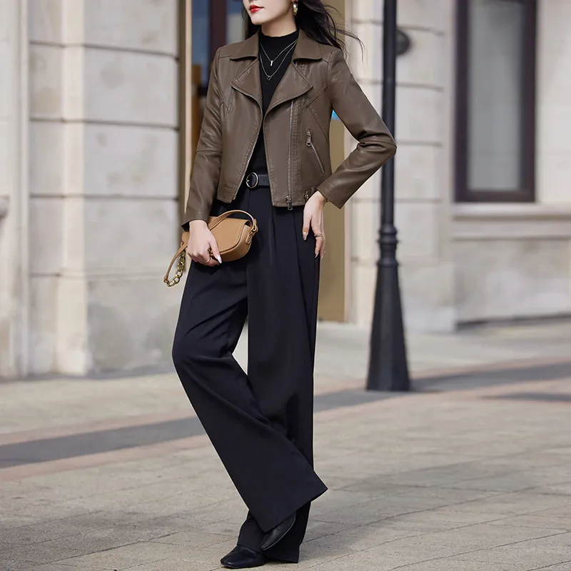 Yi Mengyuan Leather Jacket Women's-6