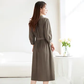 Yi Mengyuan Silk Long Sleeved Dress Women's
