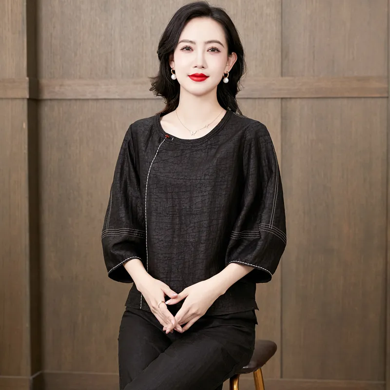 Yi Mengyuan Shirts Women's Black-1