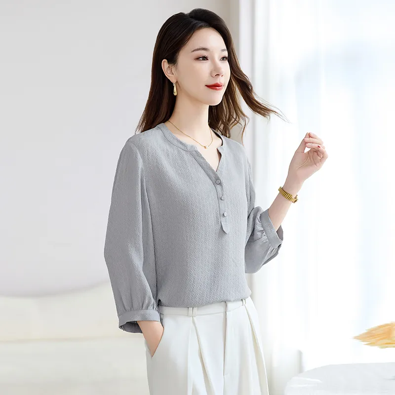 Yi Mengyuan T Shirts Women's Gray-3
