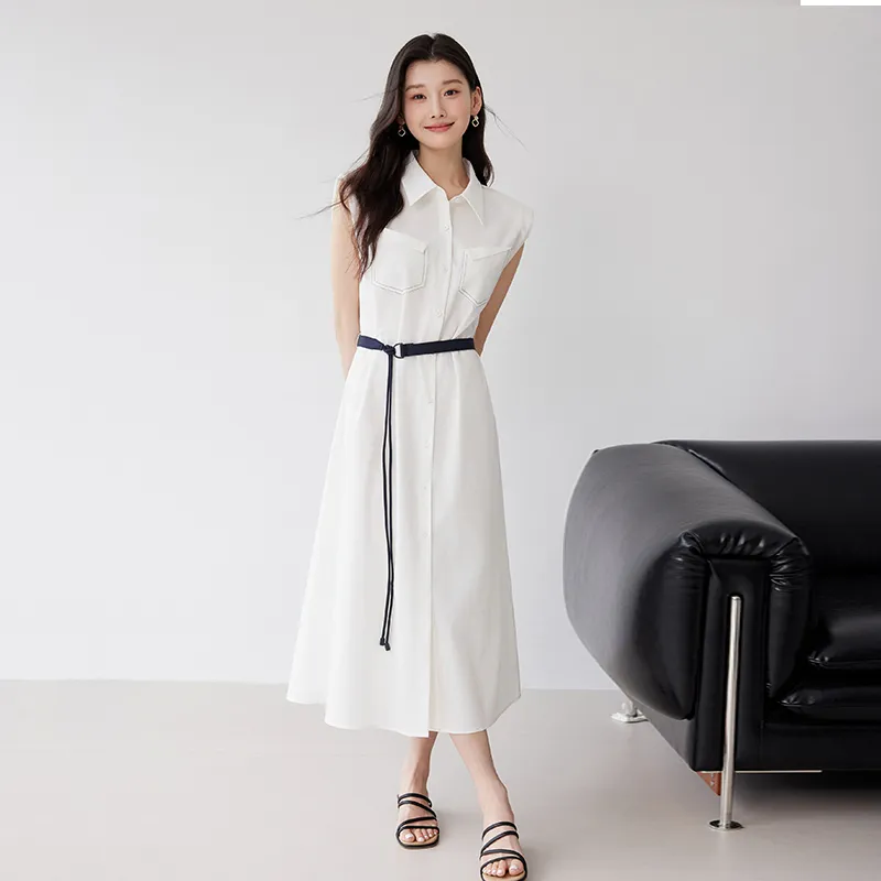 Yi Mengyuan Sleeveless Dress Women's-9