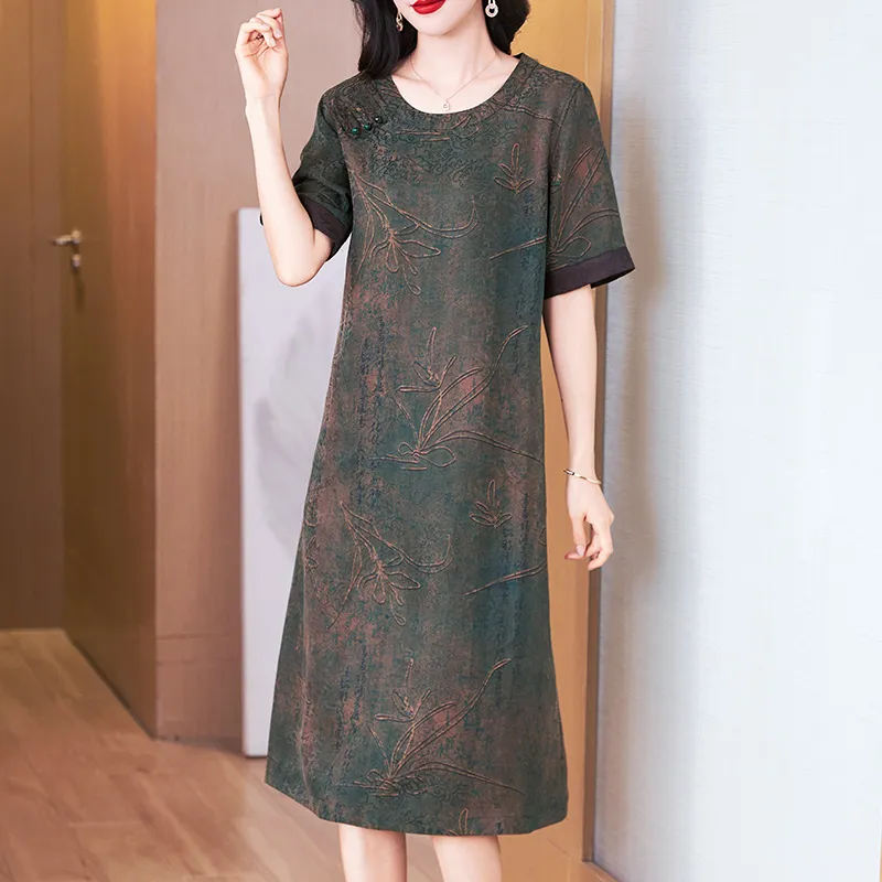 Yi Mengyuan Short Sleeved Dress Women's-6