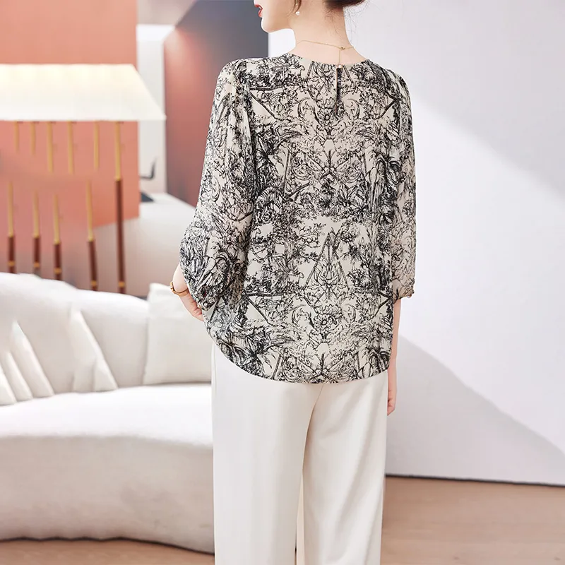 Yi Mengyuan Silk Shirt Women's Image Color-1