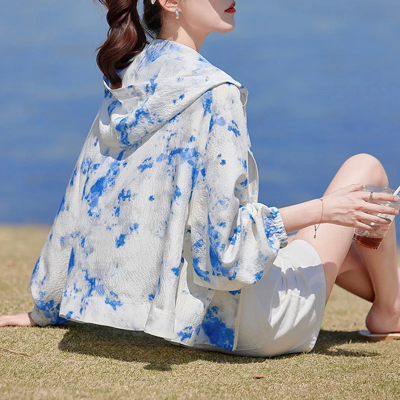 Yi Mengyuan Silk Jackets & Coats Women's Sky Blue-3