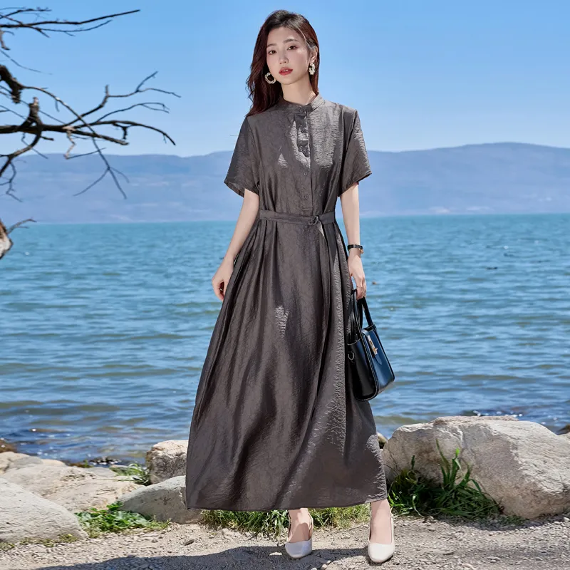 Yi Mengyuan Short Sleeved Dress Women's-2