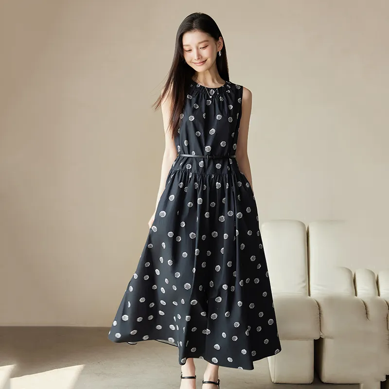 Yi Mengyuan Sleeveless Dress Women's-9
