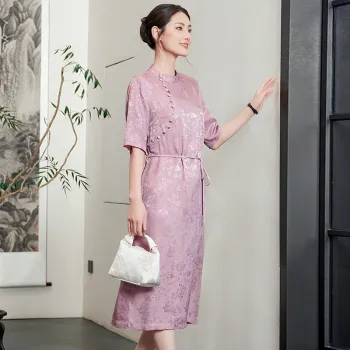 Yi Mengyuan Silk Short Sleeved Dress Women's
