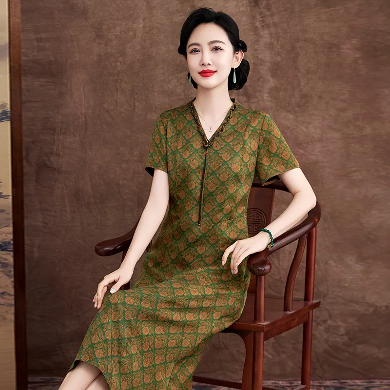 Yi Mengyuan Short Sleeved Dress Women's-4