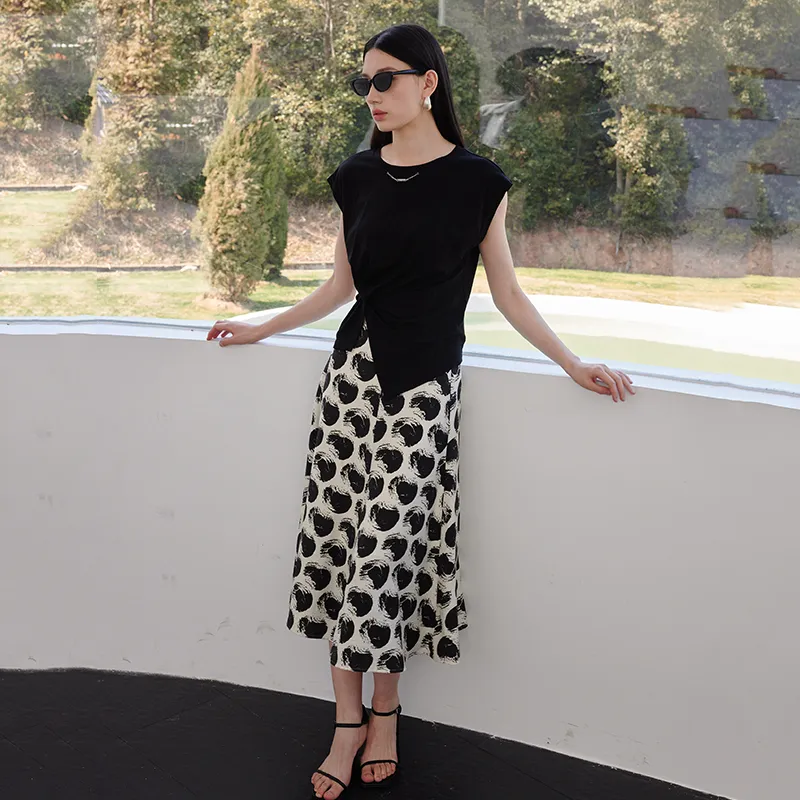 Yi Mengyuan Two Piece Skirt Sets Women's-6