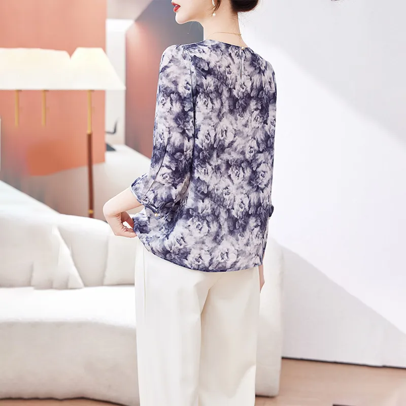 Yi Mengyuan Silk Shirt Women's Image Color-1