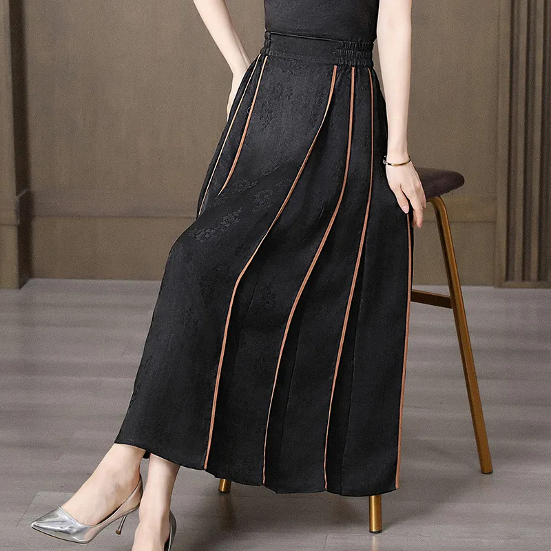 Yi Mengyuan Silk Casual Long Skirt Women's-4
