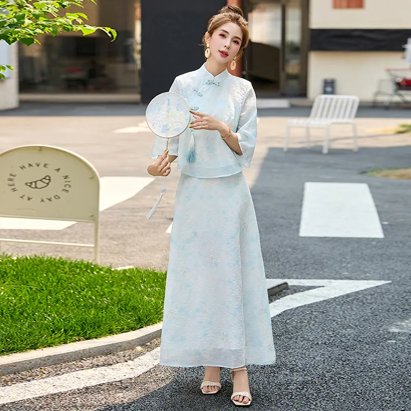 Yi Mengyuan Two Piece Skirt Sets Women's-7