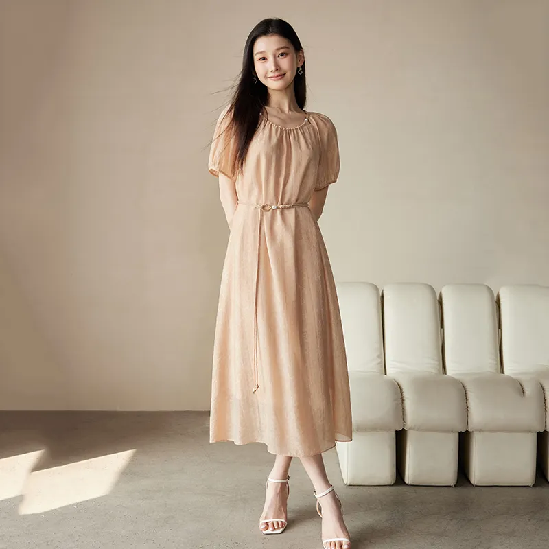 Yi Mengyuan Short Sleeved Dress Women's-4