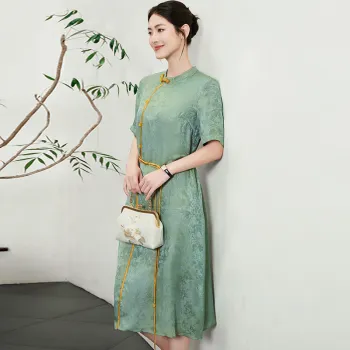 Yi Mengyuan Silk Short Sleeved Dress Women's