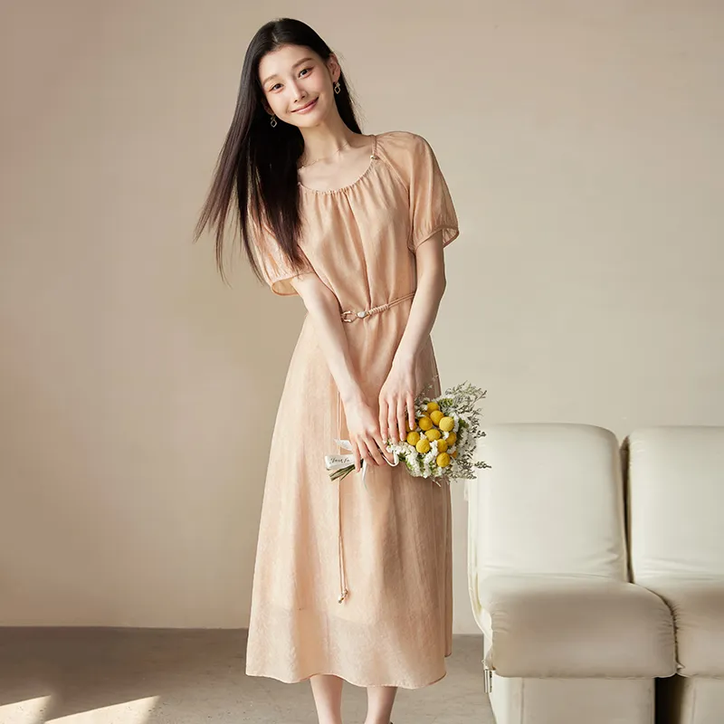 Yi Mengyuan Short Sleeved Dress Women's-2