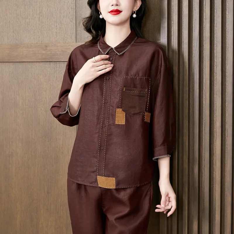 Yi Mengyuan Shirts Women's Red-4