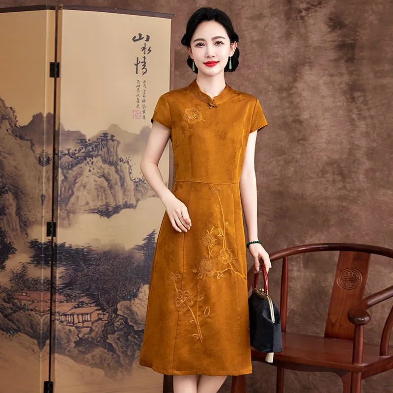 Yi Mengyuan Short Sleeved Dress Women's-4