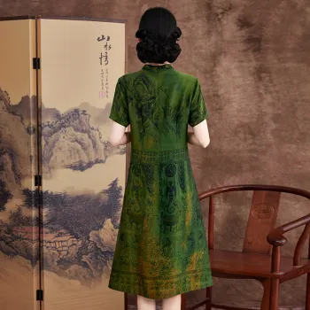 Yi Mengyuan Silk Short Sleeved Dress Women's